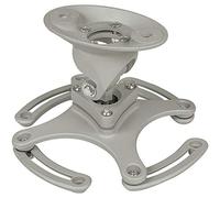 tectake® Soporte Techo Proyector Portatil, Rótula Giratoria 360°, Capacidad 30 kg, Distancia Techo 13,4 cm, Soporte Proyector Portatil, Proyectores - Gris