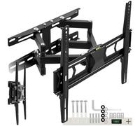tectake® Soporte TV Pared, Inclinable y Giratorio, Brazo TV Resistente, Soporte Pared Monitor, Ideal para Colgar TV Pared, Máxima Estabilidad, VESA 150x150 y 400x400, hasta 60 kg - 26-75 Pulgadas