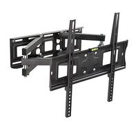 Tectake soporte de pared para monitores de 26-55″ (66-138cm) inclinable y orientable nivel de aire