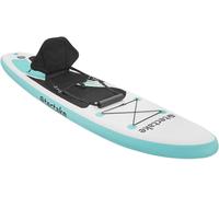 Tectake® Tabla de Paddle Surf Hinchable Con Remo 2 en 1, Asiento de Kayak, Bomba de Aire, Mochila de Transporte y Accesorios - Blanco/Azul