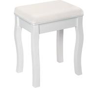 Tectake Taburete de tocador blanco, blanco