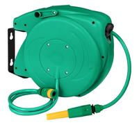 tectake® Tambor Riego Manguera Extensible con Enrollador de Cable Integrado para un Uso Práctico en Exteriores, Ideal como Manguera Jardin para el Riego Eficiente y Ordenado del Jardín - 10 Metros