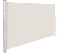tectake® Toldo Lateral Retráctil, Separador de Ambientes Exterior, Tela Toldo Impermeable 240g/m², Protección Solar, Viento, Privacidad, Toldos Exterior Terraza, Biombo Exterior - 180x300cm Beige