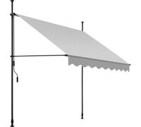 Tectake Toldo plegable para balcón con manivela ajustable en altura poliéster