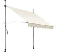 Tectake Toldo plegable para balcón con manivela ajustable en altura poliéster