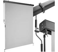 tectake® toldo Vertical Exterior Enrollable con manivela, Soporte toldo, Toldos Exterior Terraza y balcón, protección Solar y Cortavientos, Tela toldo Balcon Resistente - 140 x 250 cm Gris Claro
