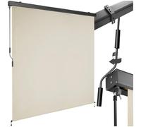 TecTake® toldo Vertical Exterior Enrollable con manivela, Soporte toldo, Toldos Exterior Terraza y balcón, protección Solar y Cortavientos, Tela toldo Balcon Resistente - 180 x 250 cm Beige