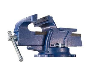 tectake® tornillo de banco, hierro fundido con yunque, base giratoria 360°, ideal para banco de trabajo, herramientas de taller, torno de banco, herramienta yunque herrero - 33 x 15 x 17 cm