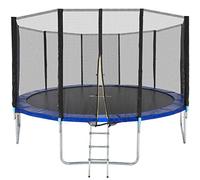 tectake® Trampolín, Cama Elástica Exterior para Niños y Adultos, Estructura de Acero, Red Protectora, Escalera, Certificado TÜV GS, Juegos Exterior Niños, Trampolin Fitness Adultos - 457 cm