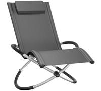 Tectake - Tumbona plegable para tumbona, jardín, exterior, cómoda, con poco espacio, marco de acero y aluminio, tumbona, tumbona de playa, relax jardín, camping, salón de jardín al aire libre