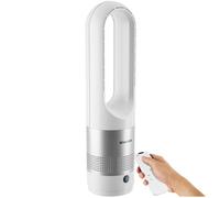 TecTake® Ventilador Torre Sin Aspas, Ventilador Portatil Silencioso, Climatizador, Aire Acondicionado Portatil, Climatizador Portatil, Temporizador, Enfriador de Aire - Blanco