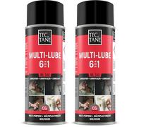 TECTANE MULTI-LUBE 6 EN 1 ML 348, Spray Multiusos, Anticorrosivo, para Lubricar Mecanismos y Eliminar Ruido, Limpia y Protege, Interior y Exterior, Bote 500 ml, El embalaje puede variar (Paquete de 2)