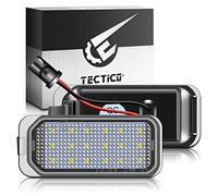 TECTICO LED Luces matrícula coche E-Mark ECE 6000K Blanco puro canbus No hay error Luz de matrícula Compatible con FORD Focus MK2 Mondeo MK4 Fiesta MK7 Kuga S-MAX, 2 piezas