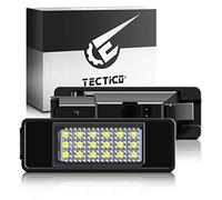 TECTICO LED Luces matrícula coche E-Mark ECE 6000K Blanco puro canbus No hay error Luz de matrícula para 106 207 307 308 406 407 508 para C3 C4 C5 C6 C8,2 Piezas