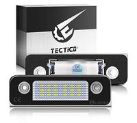 TECTICO LED Luces matrícula coche E-Mark ECE 6000K Blanco puro canbus No hay error Luz de matrícula Compatible con Ford Mondeo MK2 Fiesta Fusion, 2 piezas