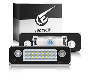 TECTICO LED Luces matrícula coche E-Mark ECE 6000K Blanco puro canbus No hay error Luz de matrícula Compatible con Ford Mondeo MK2 Fiesta Fusion, 2 piezas