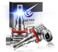 TECTICO Mejorada H8 12V 40W 8000K LED Angel Eye Bulbs Azul Pálido Anillos de Halo Luces Circulación Diurna Faros Antiniebla Canbus Sin Errores para E90 E92 E93 E82 E91 E82 E70 X5 E60 E61,2 piezas