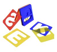 TecUnite - Juego de 26 plantillas de letras del alfabeto de pl stico para pintar, aprender, manualidades y decoraci n (10 x 10 cm)