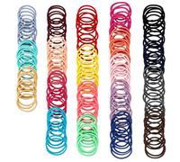 TecUnitePaquete de 200 gomas para el pelo sin metal, para coleta, 2 mm, Multicolor, 1.00[set de ]