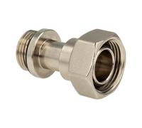 tecuro Boquilla telescópica para radiador con Eurokonus de 3/4 pulgadas x 1/2 pulgadas, latón niquelado