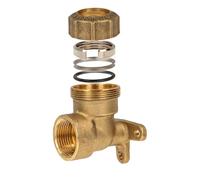 tecuro Conector de sujeción para techo de 1 pulgada IG x 32 mm para tubo de presión de polietileno para tuberías de agua potable y horticultura, latón