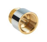 tecuro Extensión de grifo de 1/2 pulgadas x 20 mm - según el Reglamento de agua potable 50930-6, según DIN 3523, latón CW 617 N cromado brillante