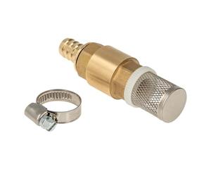 tecuro Juego de filtros de succión de 1 pulgada, válvula de pie MS con válvula antirretorno, cesta de aspiración, boquilla de manguera y abrazadera de manguera, 2761001