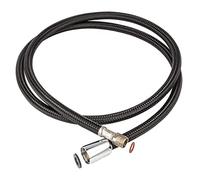 tecuro Manguera de ducha de repuesto para cocina, M15/1 x 1/2 tuerca cónica x 150 cm, nailon negro