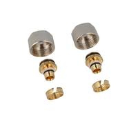 tecuro MS - Juego de 2 accesorios para tubos compuestos de plástico y aluminio (17 x 2,0 mm)