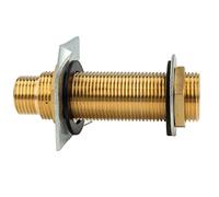tecuro Pasamanos de pared G 1/2 x G 3/4 pulgadas x 130 mm, para paredes de hasta 99 mm, según el Reglamento de agua potable 50930-6, con placa de garra, latón