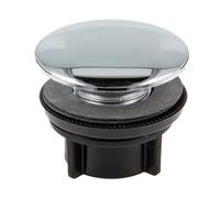 tecuro Tapón para agujero de grifo de 42 mm de diámetro, cromado, rosca de 1/2 pulgadas x 22 longitud, placa de acero inoxidable, con tuerca de plástico y anillo de sujeción KS, roseta