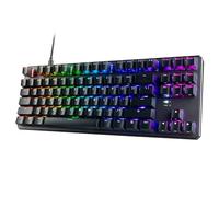TECWARE Phantom+ - Teclado mecánico para juegos de 87 teclas, LED RGB, teclado TKL 75%, sonido Thocky, interruptor rojo Wraith