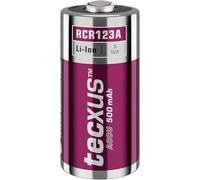 tecxus RCR123 - Batería Recargable para cámara de Seguridad inalámbrica Arlo, Cerradura Digital de Puerta, Detector de Humo y Sistema de Alarma, Linterna, Mando a Distancia, 72563