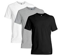Ted Baker 3-Pack Transpirable Cuello Camiseta - Negro/Light Gris/Blanco - M