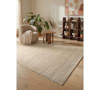 Ted Baker Alfombra de Cuerda para salón, Aspecto de Cuerda, Adecuada para Exteriores, fácil de Limpiar y Resistente, Aspecto de Cuerda Trenzada para salón, Comedor, terraza, Color Crema, 80 x 150 cm
