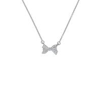 Ted Baker Barsie Collar Colgante Lazo De Cristal Para Mujer (Tono Plata/Cristal Transparente)