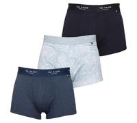 Ted Baker bóxer Hombre Paquete Tres - Azul/Denim Oscuro/Azul Alatri - M