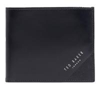 Ted Baker Cuero Monedero Embossed Corner Leather Bifold Coin Wallet Navy Azul Marino