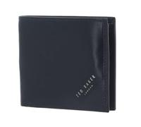 Ted Baker Cuero Monedero Prugs Embossed Corner Leather Bifold Coin Wallet Navy Azul Marino