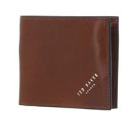 Ted Baker Cuero Monedero Prugs Embossed Corner Leather Bifold Coin Wallet Tan marrón Claro