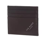 Ted Baker Cuero Tarjetero Raffles Embossed Corner Leather Cardholder Brown marrón