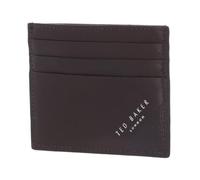 Ted Baker Cuero Tarjetero Raffles Embossed Corner Leather Cardholder Brown marrón