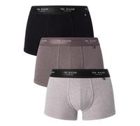 Ted Baker de los hombres Pack de 3 baÃºles elásticos de algodón, Gris