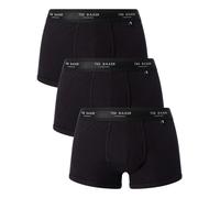 Ted Baker de los hombres Pack de 3 baÃºles elásticos de algodón, Negro