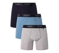 Ted Baker de los hombres Pack de 3 calzoncillos de algodón elásticos, Azul