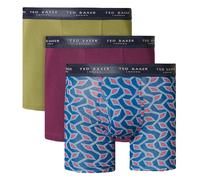 Ted Baker Hombre 3 Paquete Estampado Comodidad Algodón Elástico Bóxer 47% OFF