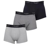 Ted Baker Hombre Paquete de Tres Algodón Maletero Transpirable Bóxer 36% OFF