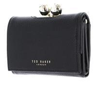 Ted Baker Cuero Monedero Roosa Rose Detail Leather Small Bobble Purse Black Negro