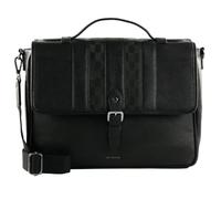 Ted Baker maletín bolsa de ordenador portátil con compartimento para portátil Wayvees House Check PU Satchel Black negro