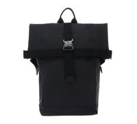 Ted Baker mochila de ocio con compartimento para portátil Rivers Rubberised PU Roll Top Backpack Black negro
